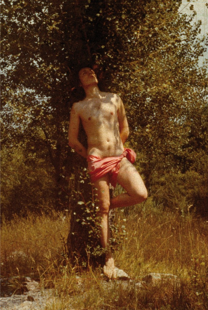San Sebastiano nel bosco di Calvenzano (d'après Guido Reni), 1970. Fotografia, 100 x 70 cm. Collezione Fabio Sargentini